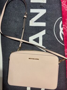 Michael Kors Blush Pink Saffiano Leather Crossbody Bag